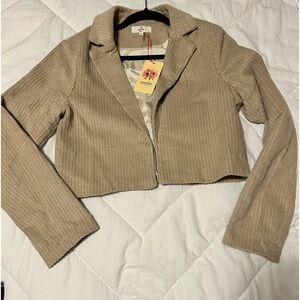 Entro corduroy cropped blazer size small